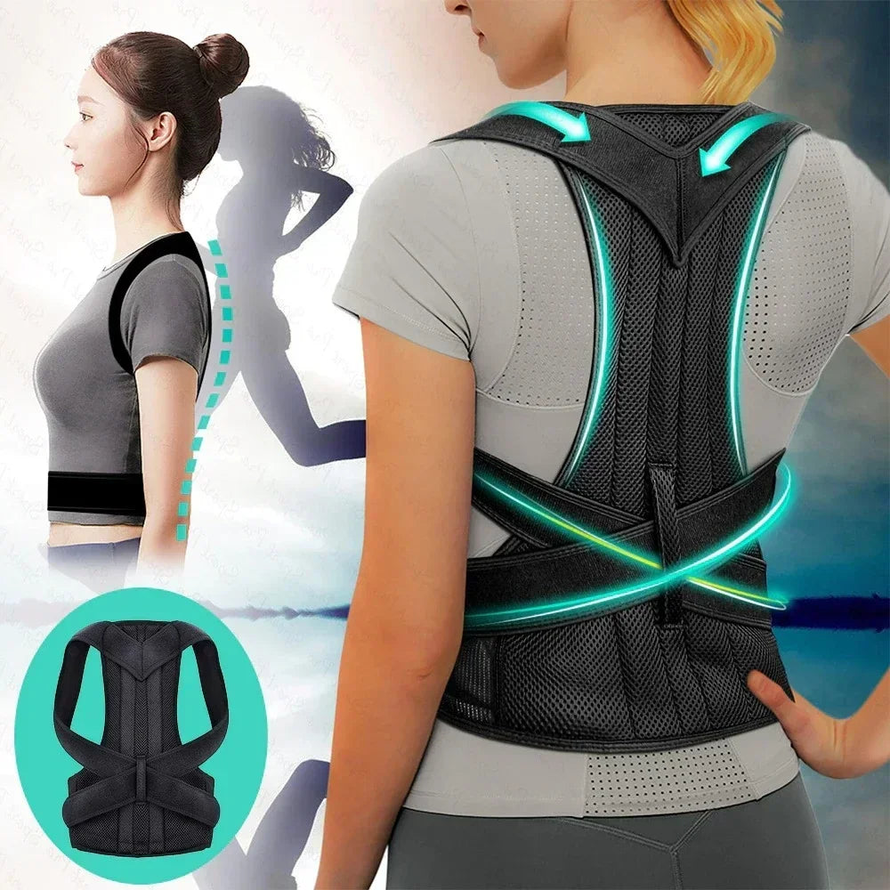 AlignLab Posture Corrector Vest – Reinforced Lumbar & Shoulder Support Brace