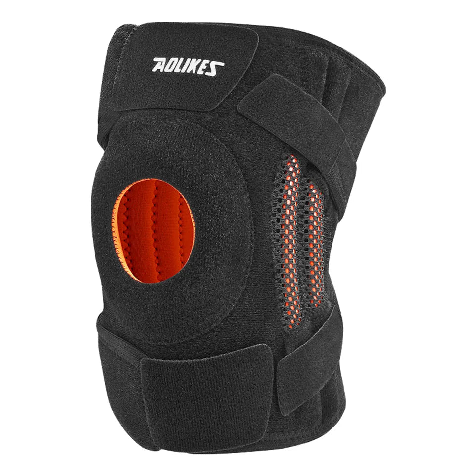 AOLIKES 1PCS Knee Pad with Silicone Spring Knee Brace Support Joint Pain Relief Patella Protector Adjustable Kneepad Guard