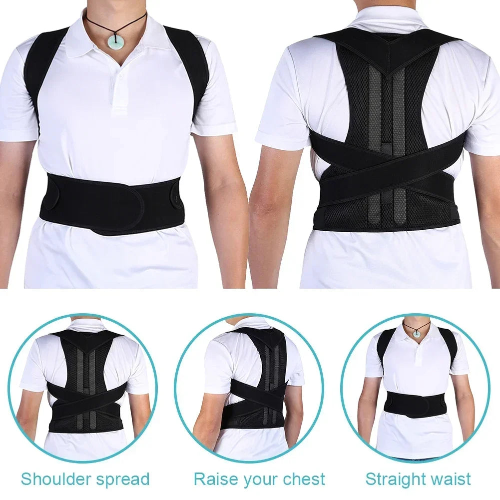AlignLab Posture Corrector Vest – Reinforced Lumbar & Shoulder Support Brace