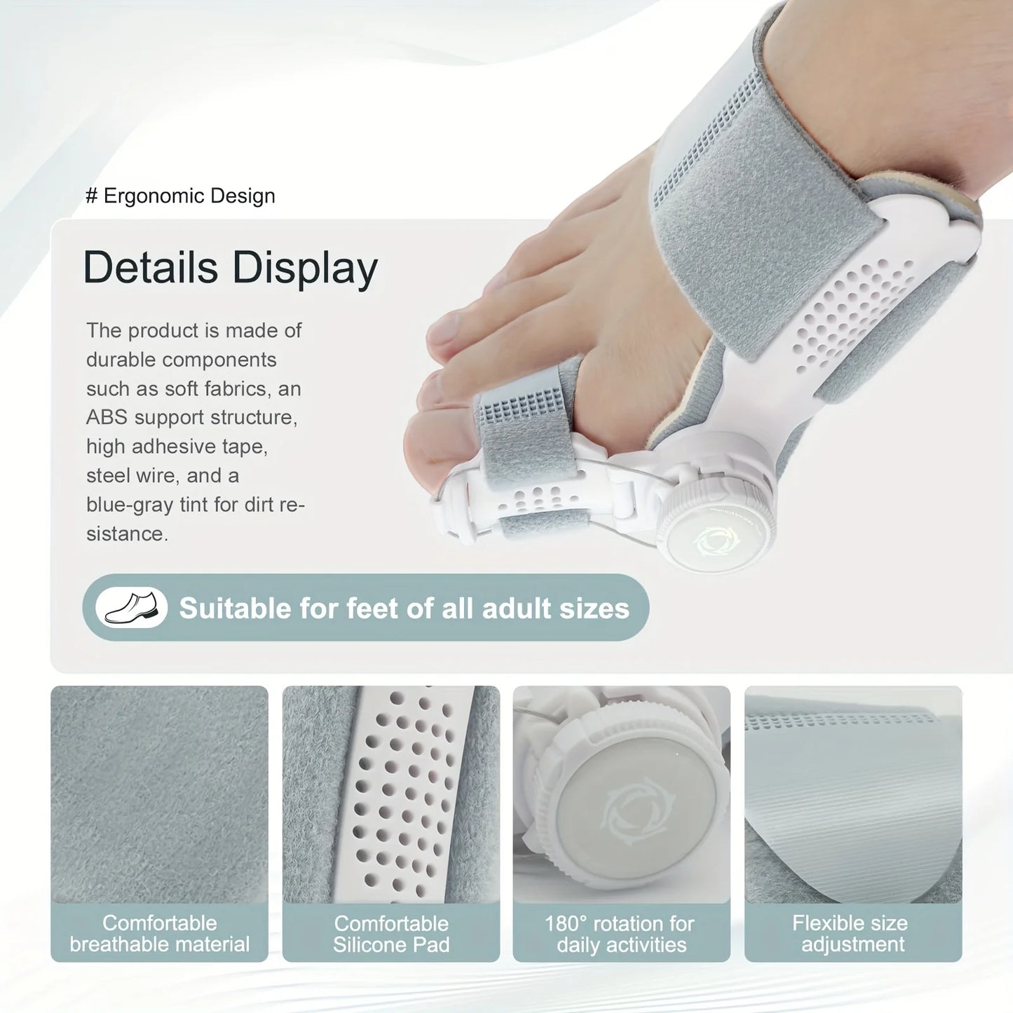 AlignLab Adjustable Toe Corrector – Realign Overlapping Toes & Relieve Foot Pain