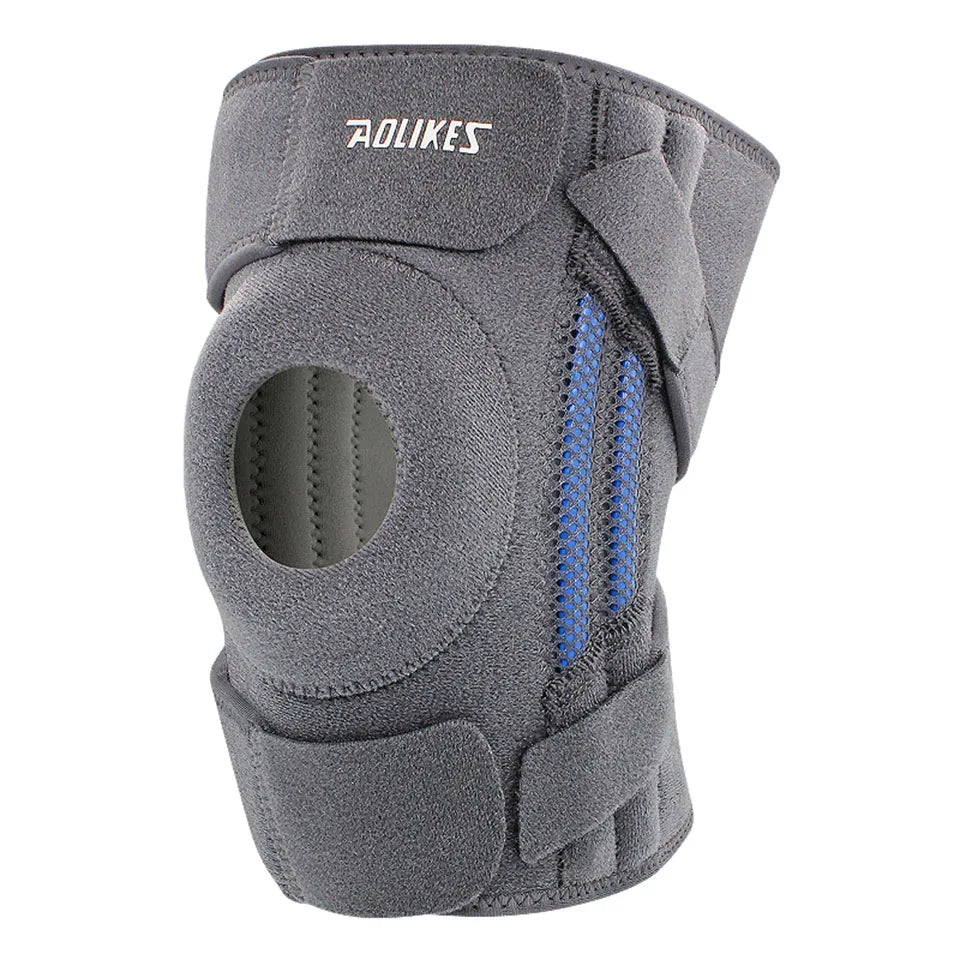 AOLIKES 1PCS Knee Pad with Silicone Spring Knee Brace Support Joint Pain Relief Patella Protector Adjustable Kneepad Guard