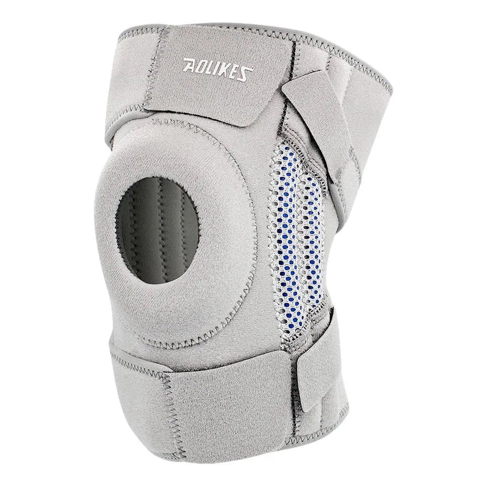 AOLIKES 1PCS Knee Pad with Silicone Spring Knee Brace Support Joint Pain Relief Patella Protector Adjustable Kneepad Guard